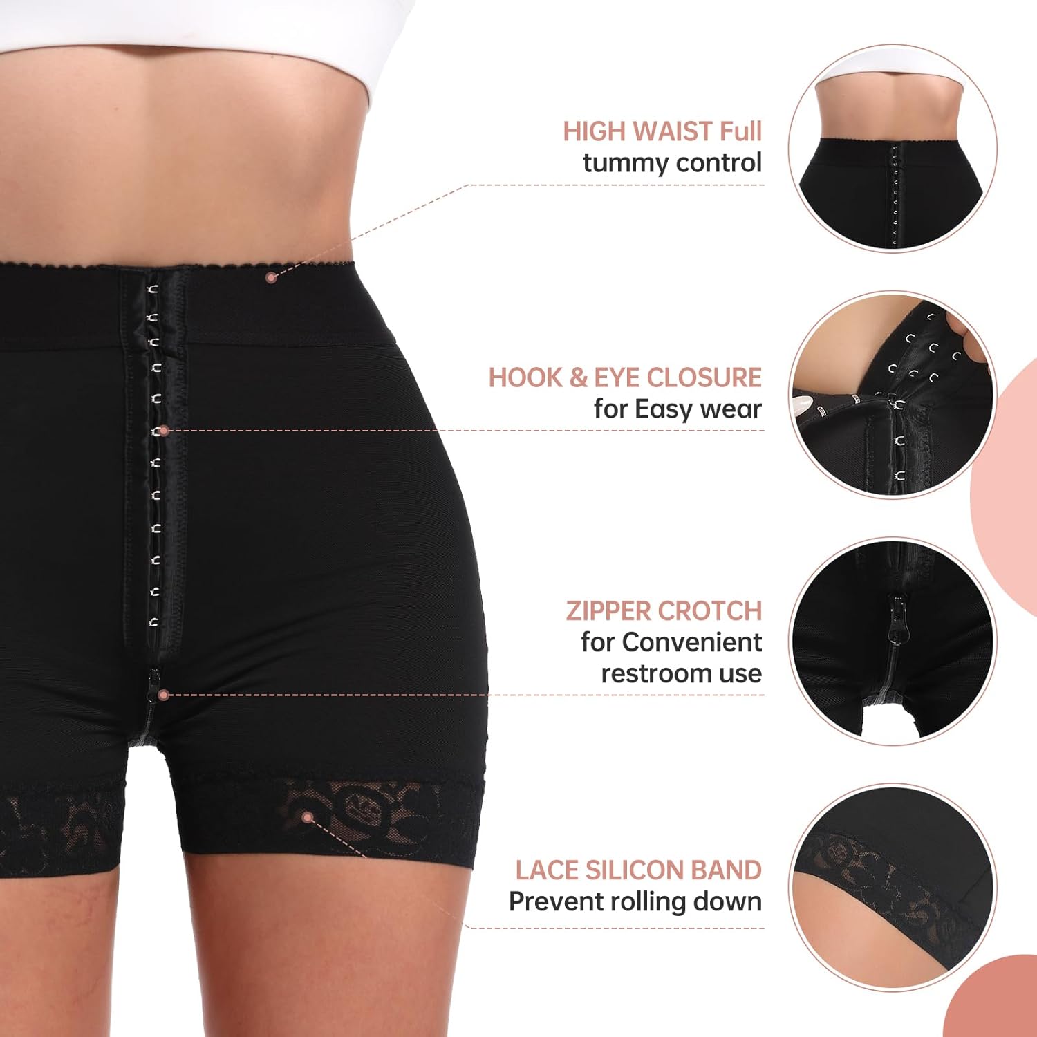 Butt Lifting Shapewear for Women Tummy Control Faja Shorts Hip Enhancer Shapewear Shorts Thigh Slimmer BL-SW08 - Image 3