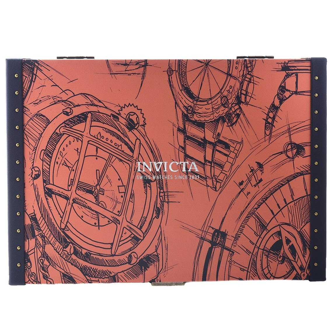 Invicta 8-Slot Wood & Leather Collectors Watch Case, Brown (IPM352)