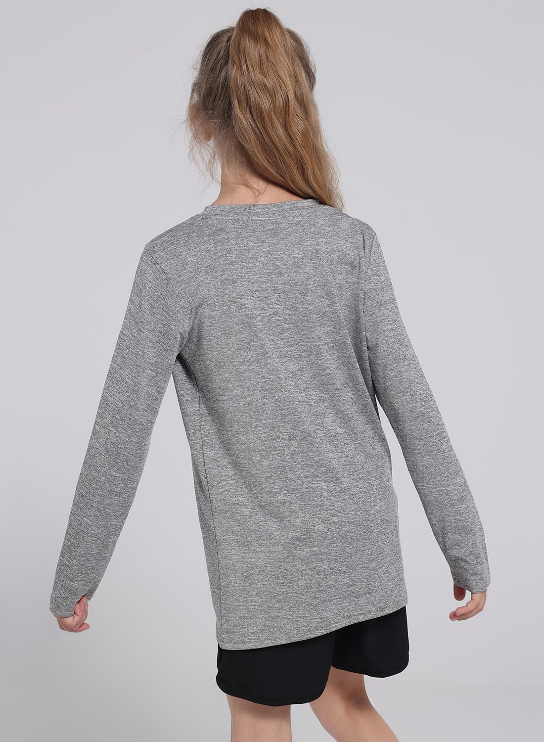 5 Pack: Youth Girls Long Sleeve Shirts Dry Fit Athletic T-Shirts Soft Active Performance Tees Tops for Kids Teens - Image 4