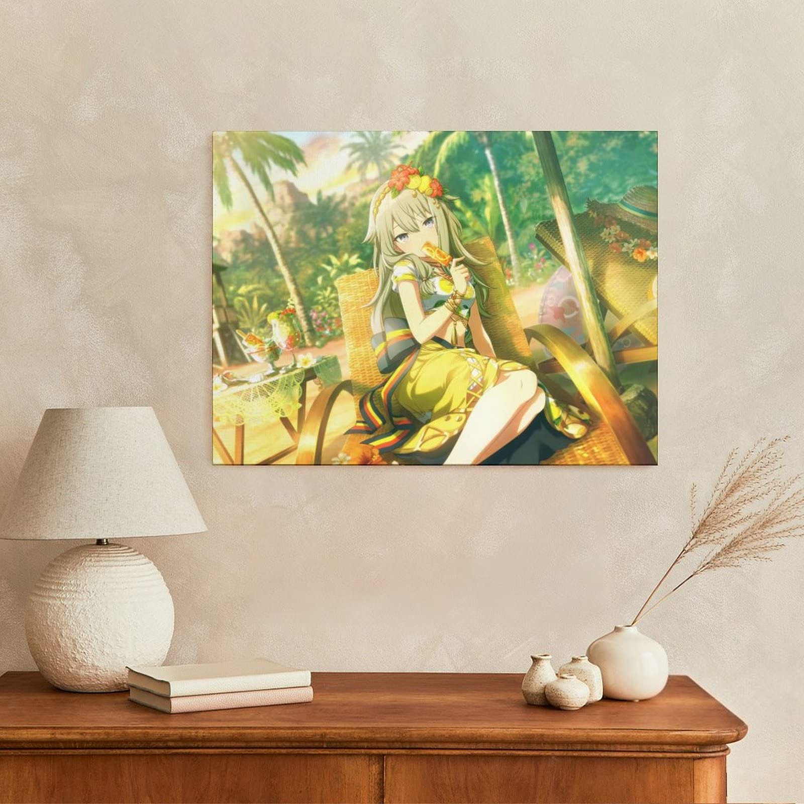Amazon.co.jp: 草薙 寧々 掛け絵 フレームレス装飾絵画 モダンファッ