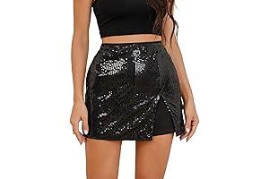 Asymmetrical Black Sequin Skirt: Shine Brighter, Dance Freer