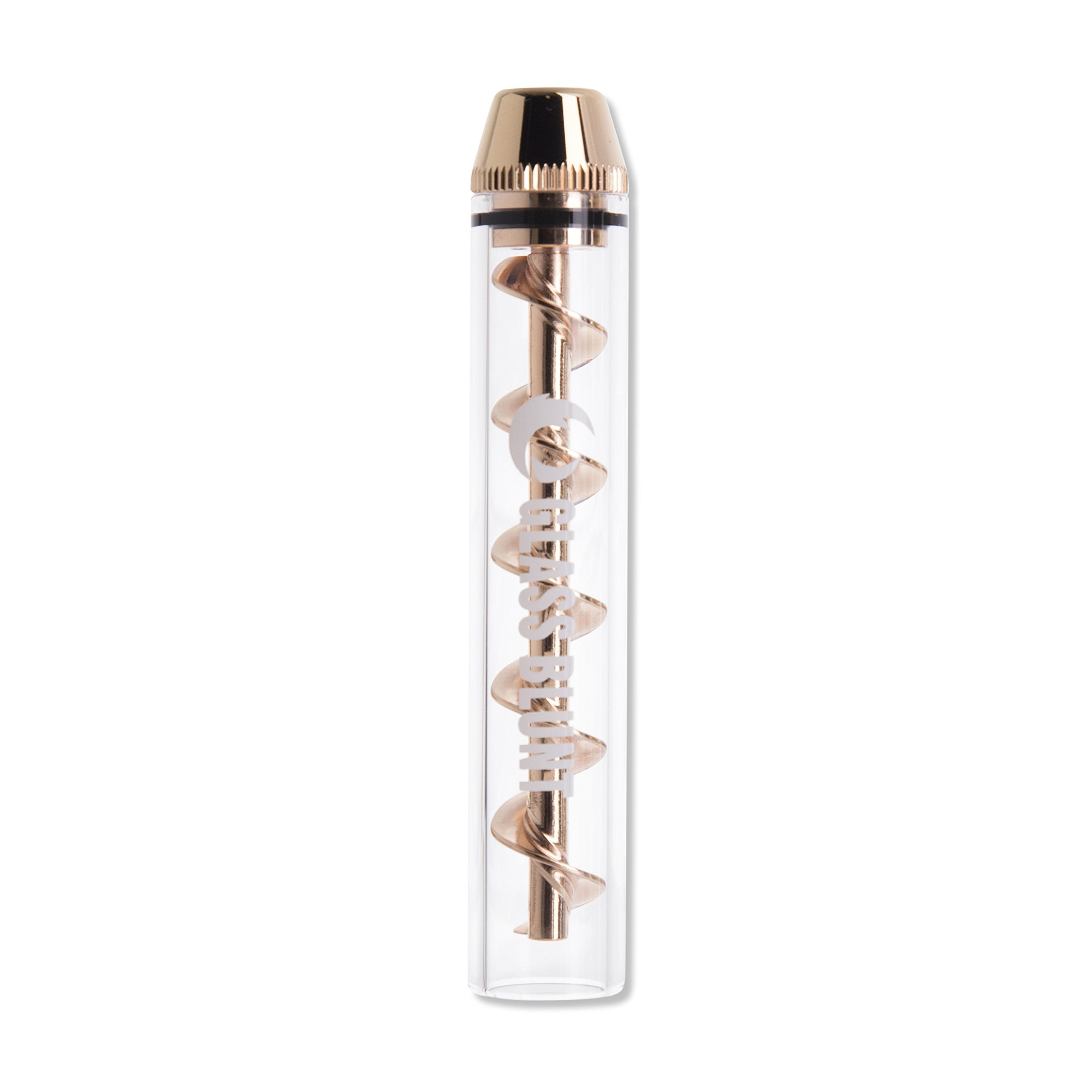 Glass Blunt Rose Gold - 1x Quartz Tube, 1 x Rubber Caps, 1 x Cleaning Brush by Glass Blunt