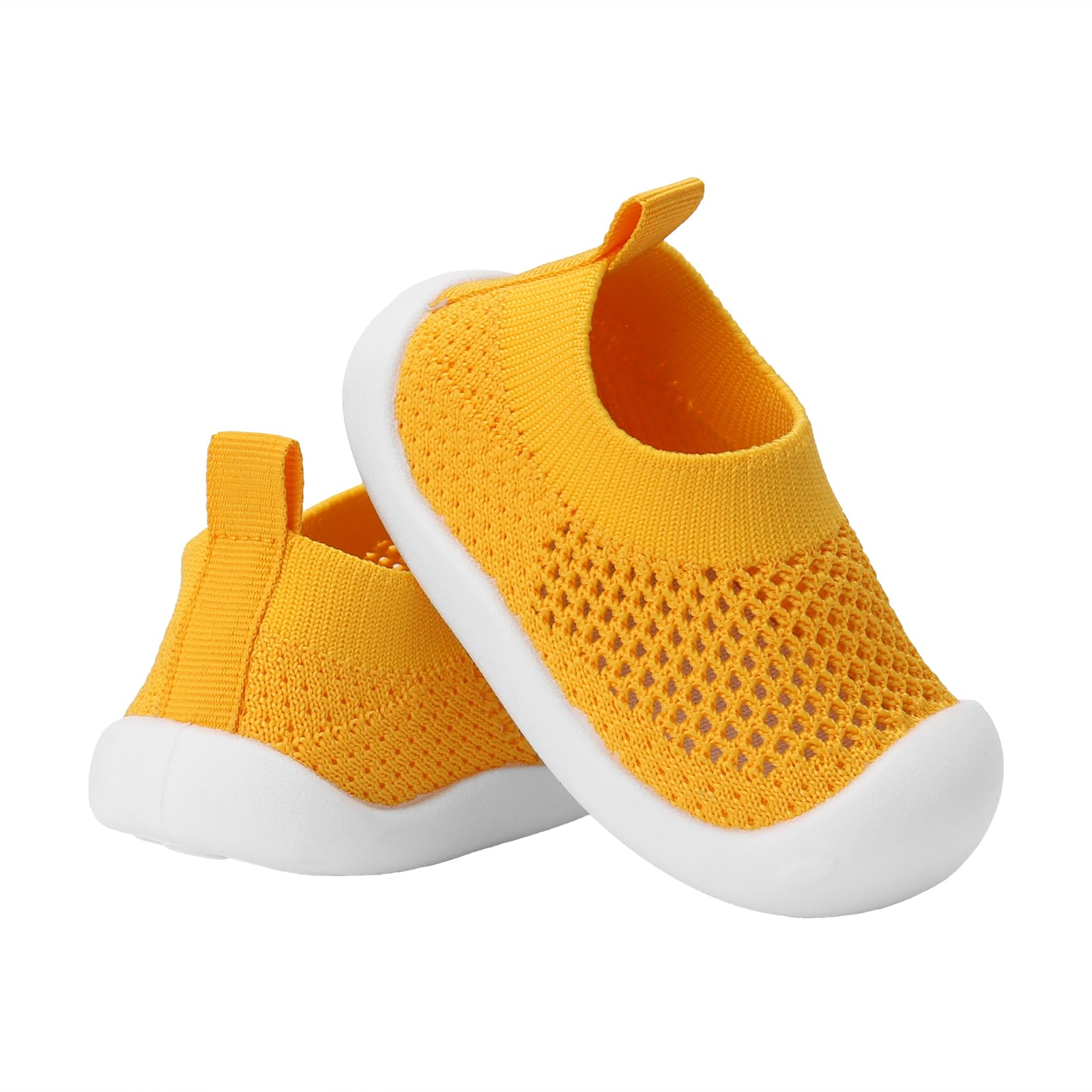 Baby Walking Shoes Toddler Girl Boy Soft Sole Breathable Mesh Slip on Summer Wide Shoes Infant Flexible Lightweight Non-Slip Safer Causal Tennis Shoes Toddler First Walkers Shoes Rubber Soles Outdoor