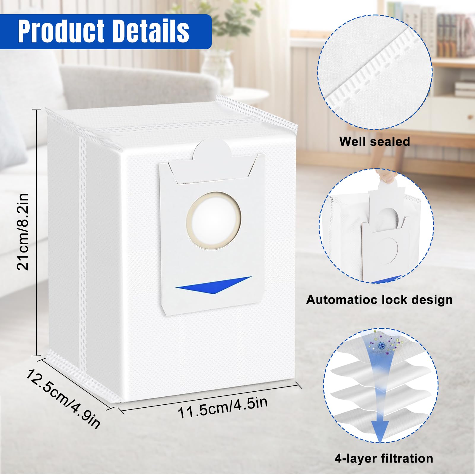 Lot De 10 Sacs à Poussière Pour Aspirateur Robot Ecovacs Deebot | Leroy Merlin