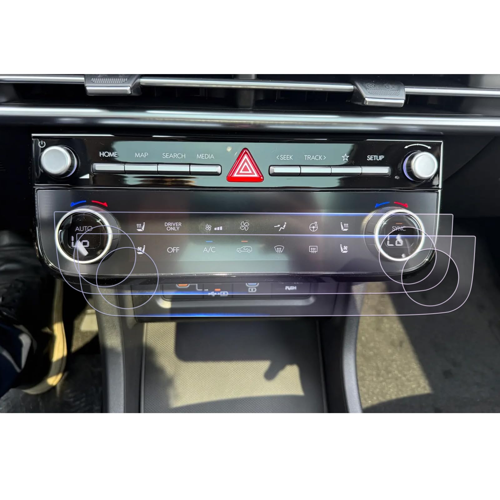 Pellicola Protettiva per Climatizzatore Hyundai Tucson NX4 Facelift 2025 2026 2027, Nano Display Touchscreen Antiurto 6H Antigraffio, 2 Pezzi