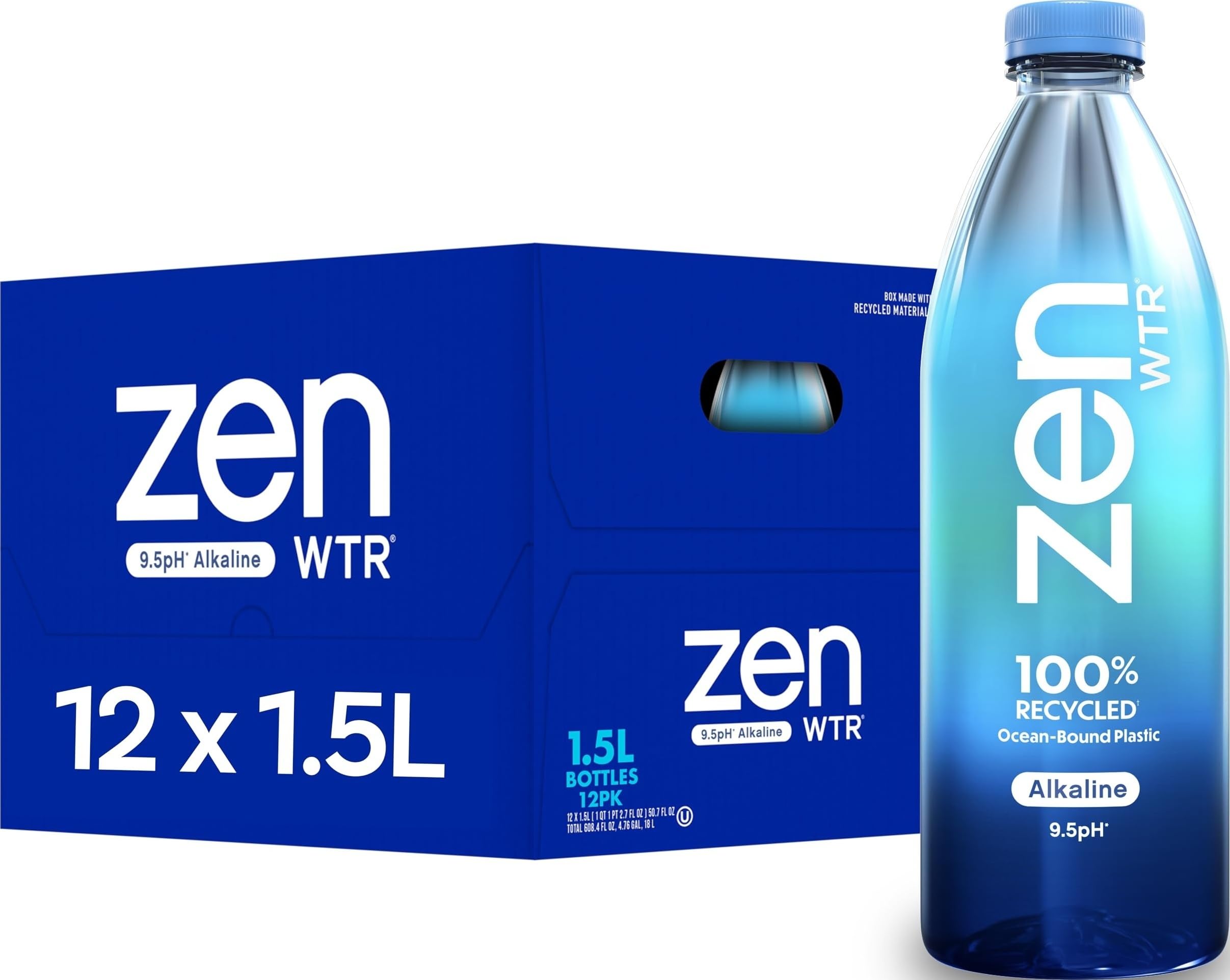 Zenwtr Vapor Distilled Alkaline Water 9.5pH, 50.7 FZ | Grocery