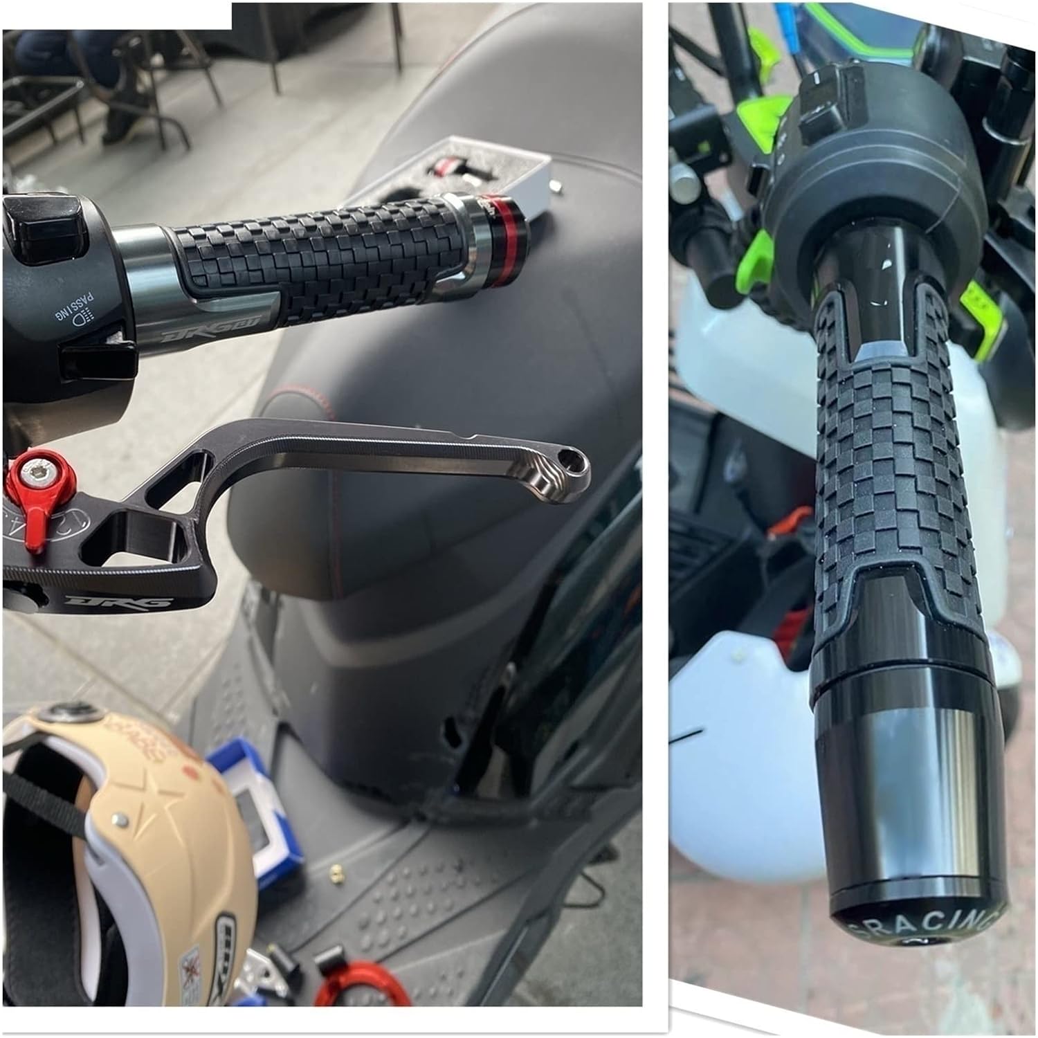 for Kawasaki Ninja 650 Z650 2016 2017-2022 7/8'' 22mm Motorcycle Hand Grips Handle Bar Anti-Skid Handlebar Hand Grip Ends Plug Handlebar Plug (Color : Gold)