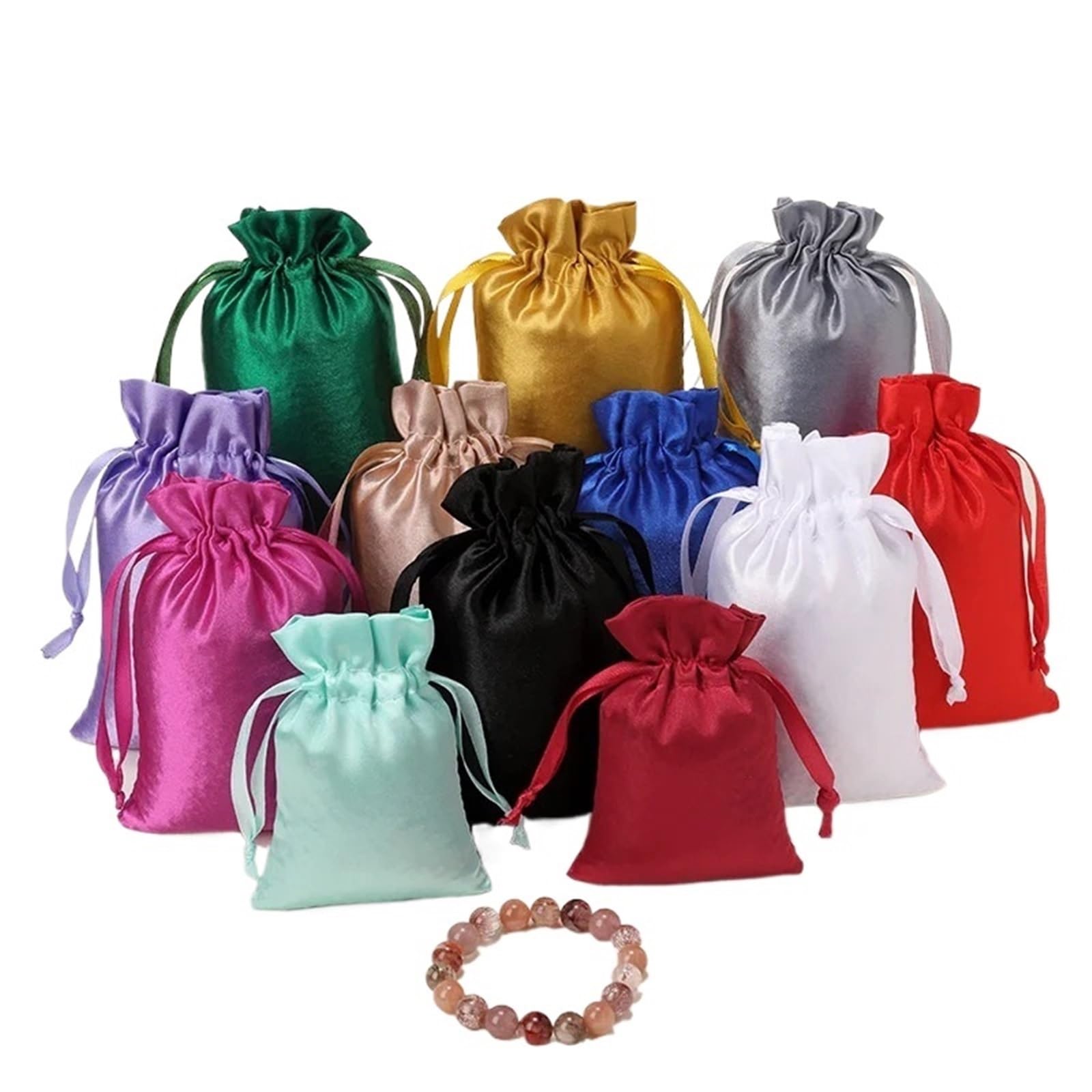 Pochette Cadeau 50 sacs à cordon en satin