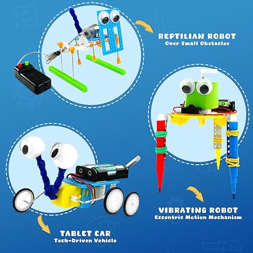 Miniatura 3 de Juego de 6 proyectos STEM para niños de 6 a 8 años, kits de ciencia electrónica para niños de 8 a 12 años, kits de construcción de circuitos de