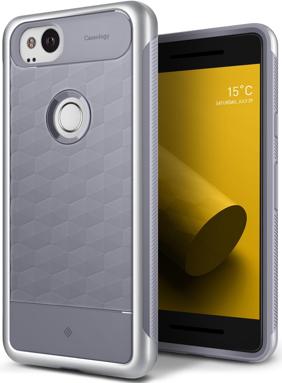 Caseology Parallax for Google Pixel 2 Case (2017) - Award Winning Design - Ocean Gray