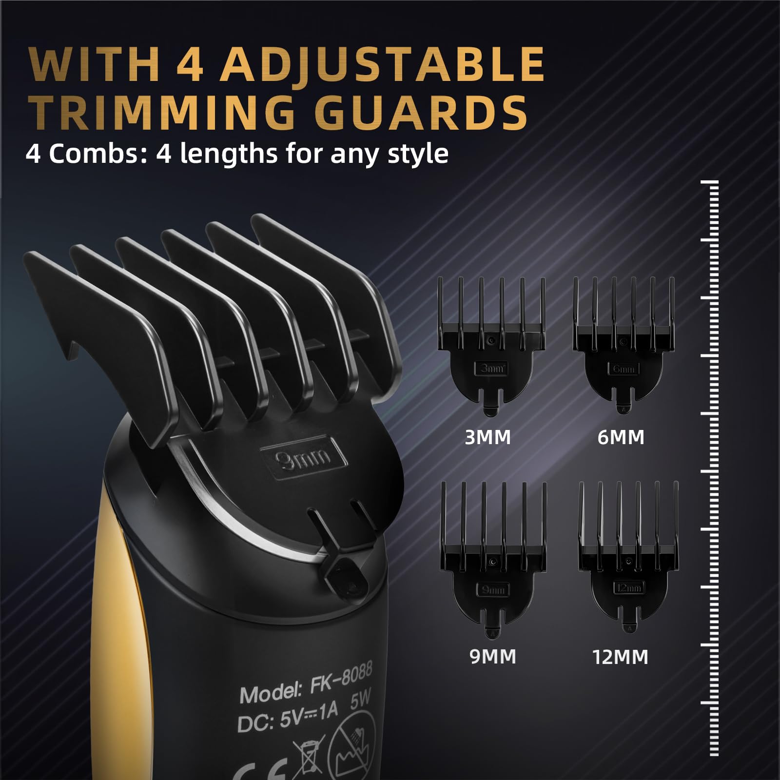 Beard Trimmer for Men, Rechargeable Men's Hair Trimmer & Clippers, Electric Grooming Kit for Beard, Face, Neck, Groin & Manscaping, Ideal Gift for Men