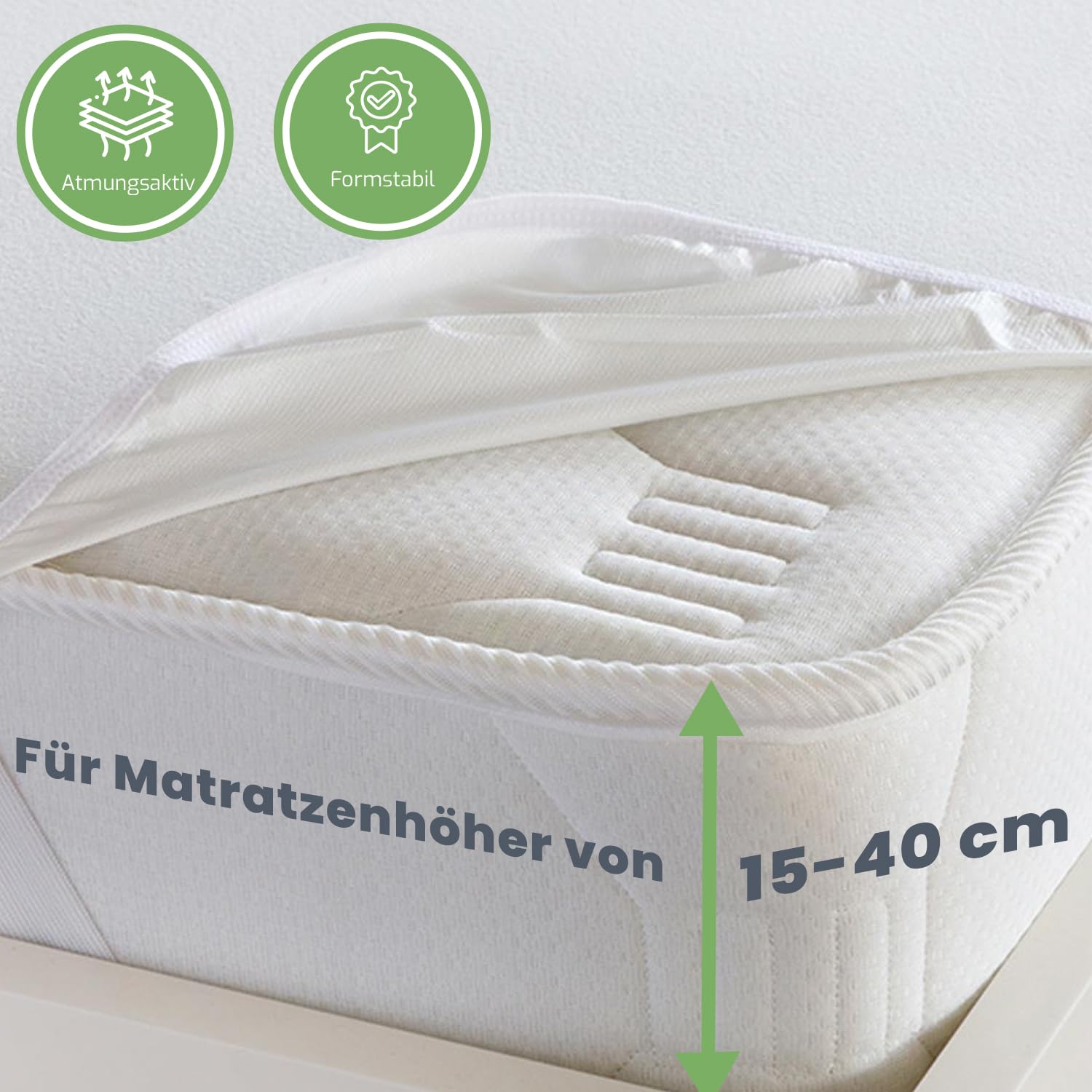LIVESSA Matratzenschoner 180x200 (3er Pack) - Inkontinenzunterlage Waschbar, Atmungsaktiv, Wasserdicht, Nässeschutz, Weiß