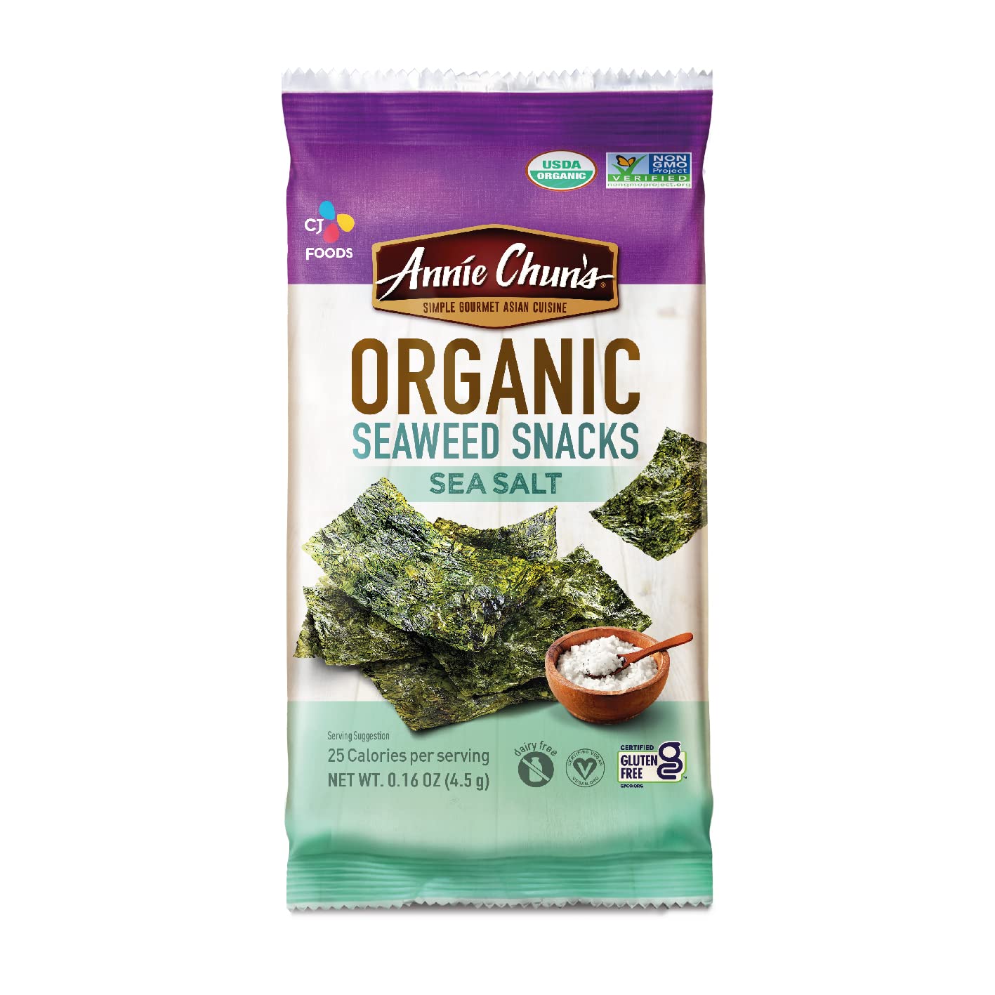 Annie Chun's Crispy Organic Seaweed, Sea Salt Flavor