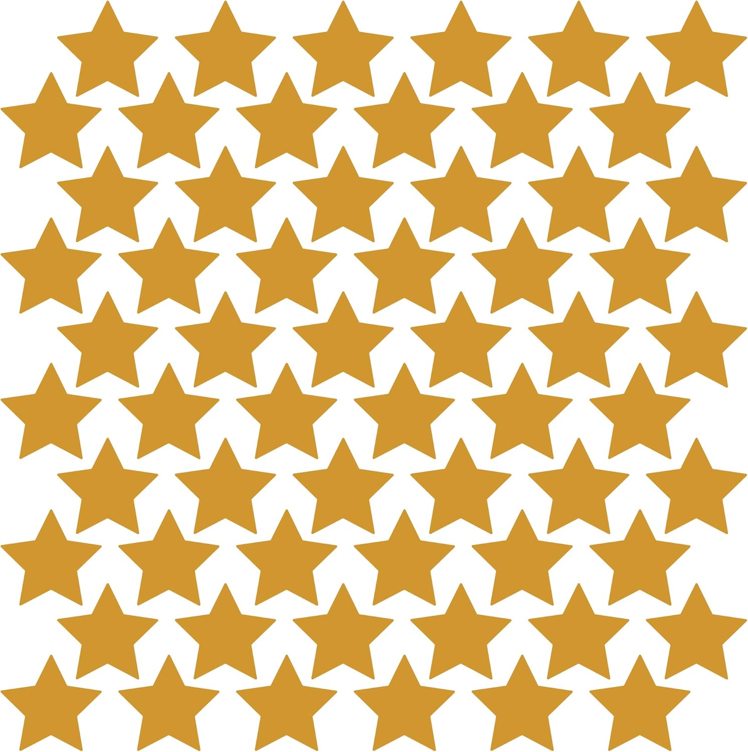 LiteMark Durable Gloss Finish Butterscotch 4 Inch Star Decal Stickers | Great for Floors, Ceilings, Walls, Laptops, and Most Smooth Surfaces | (Pack of 60 Stars)