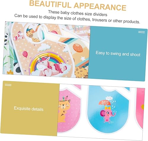 Miniatura 2 de 20 piezas de calcomanías para bebés, separadores de herramientas, colgador de doble cara, divisor de armario, línea divisoria de ropa de bebé,