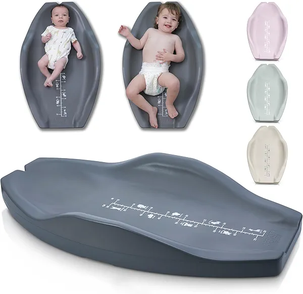 Apricity Baby Changing Pad – Waterproof Wipe-Clean Foam Mat with Raised Sides & Built-in Growth Chart, Extra-Large 31.5″ × 19.7″ – Safe & Comfortable Changing Pad for Newborns to Toddlers (Grey)