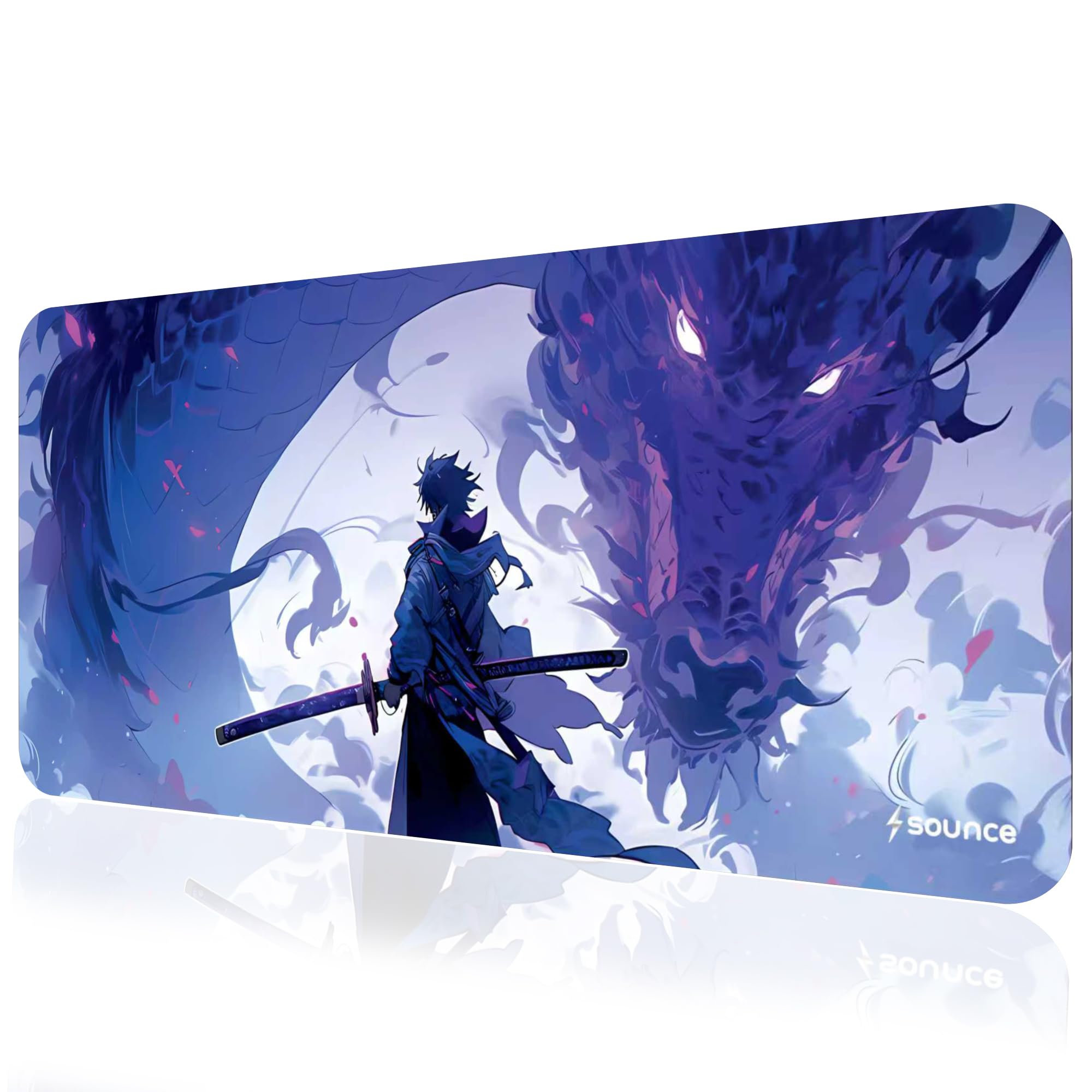 Sounce Anime Series DragonWarrior Anime Mouse pad with Anti-fray Stitching, Waterproof Surface & Non-Slip Rubber Base Stitched Edges Gaming Mouse Mat for Laptop | Office & Home Use (60cmx34cm)-image-25