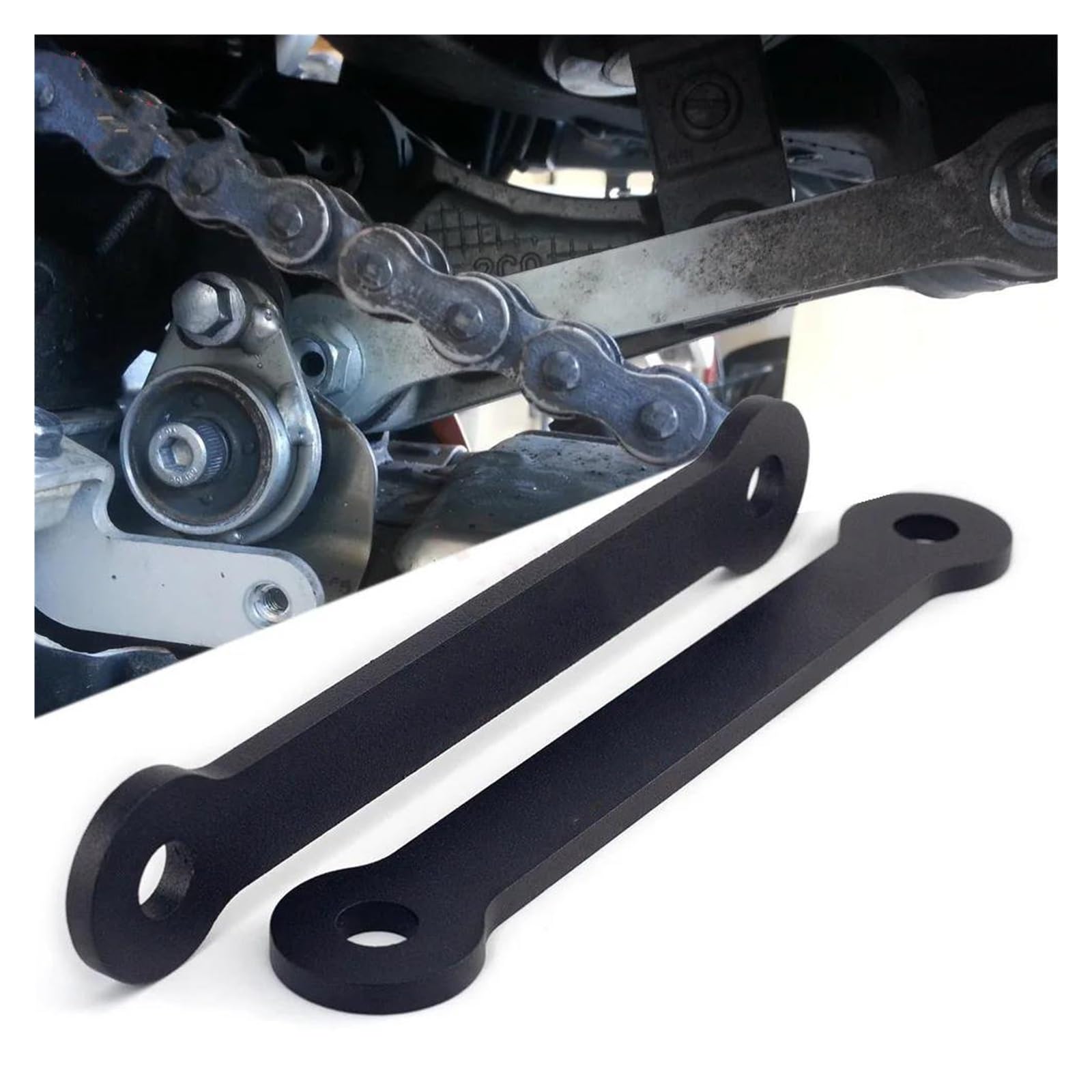 Bieletas de Descenso Moto para Yamaha YZF-R6 2017-2018 Kit De Bajada De Bieletas De Suspensión Ajustable para Motocicleta(Negro,No Logo)