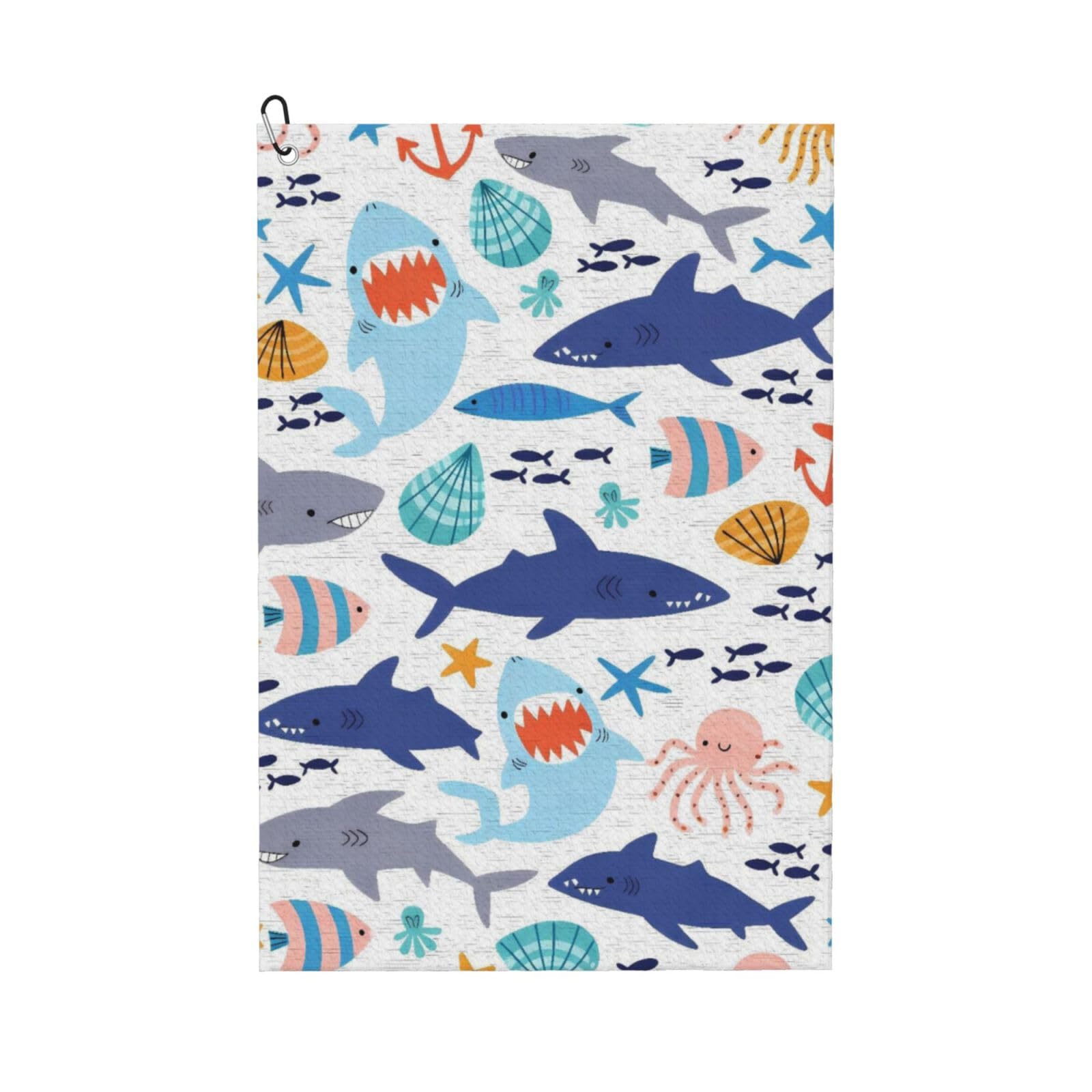 BSDFGSDD Cute Shark Scallops and Octopus Golf Towel 24 x 16 inches