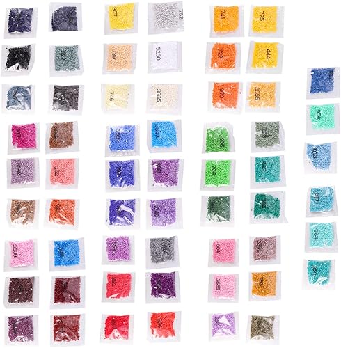 Miniatura 3 de 60 cuentas de diamantes redondos de repuesto de 0.110 in para taladros faltantes de punto de cruz para manualidades de bricolaje