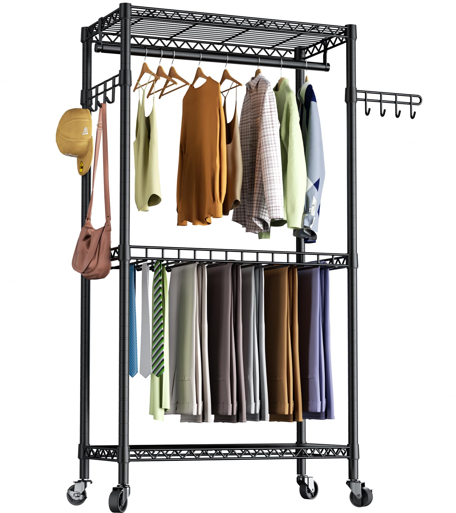 Golpart Rolling Clothes Rack 