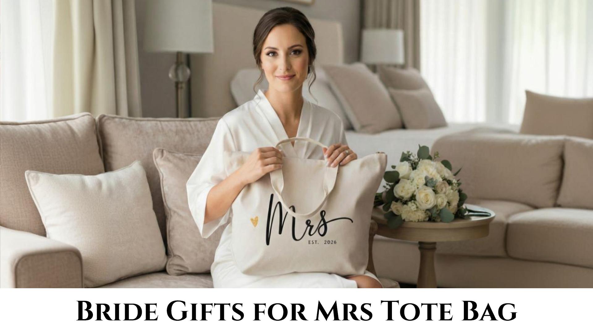 Amazon.com: CARAKNOTS Mrs Tote Bag for Bride 2026 – Large Natural