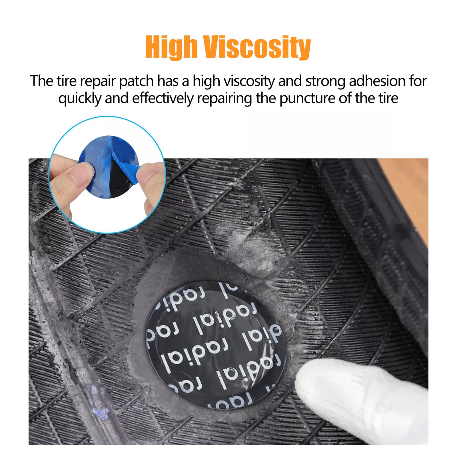 500 Pcs Medium Size (2-1/4") Round Radial Tire Repair Patches - High Quality For Tubeless Tires