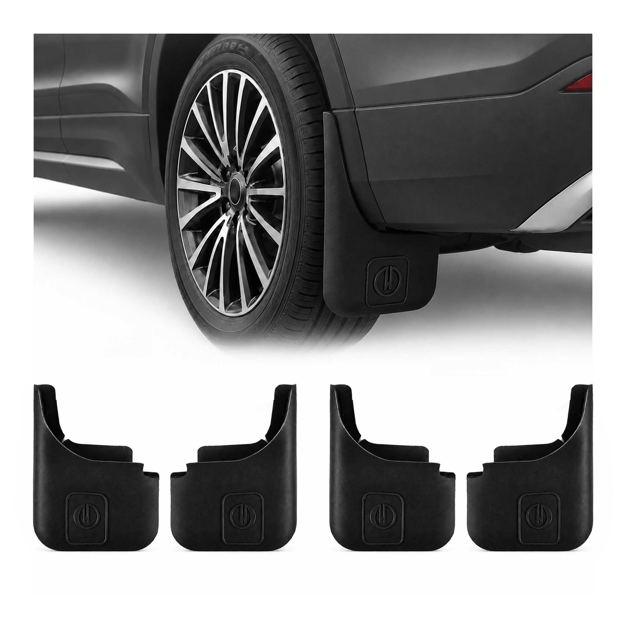 OMAC Faldones Spritzschutz Kotflügel Compatible con Nissan Qashqai J10 2007-2014 ABS 4X