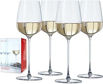 Spiegelau Willsberger White Wine Glasses, Set of 4, European-Made Lead-Free Crystal, Classic Stemmed, Dishwasher Safe, Professional Quality White Wine Glass Gift Set, 15.5 oz