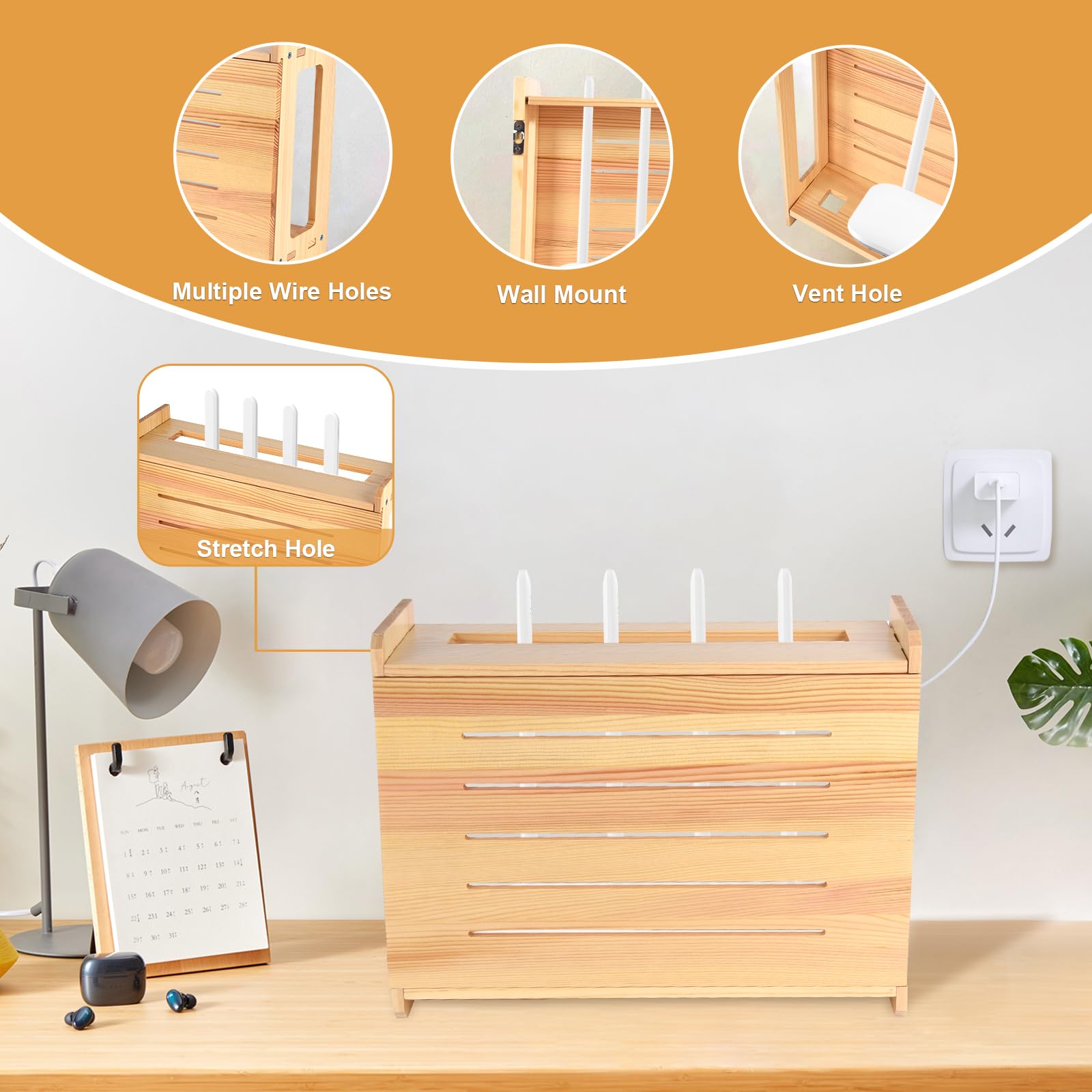 Snapklik.com : WiFi Router Storage Box, Router Box Hider, Router Shelf ...