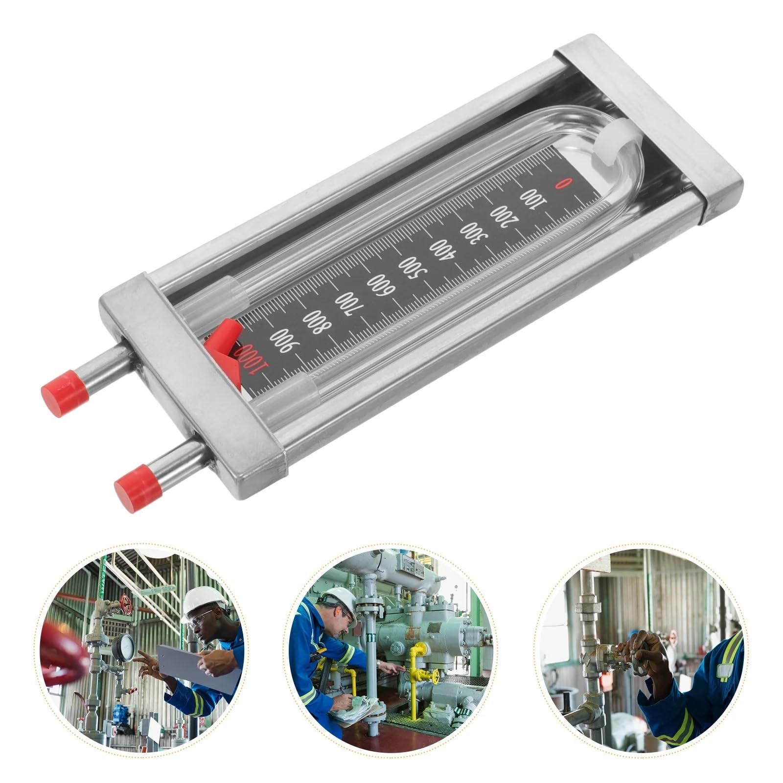 Manómetro con Sensor de presión en Forma de U, manómetro, probador de Tubo de vacío, Columna de Agua, diferencial de Acero Inoxidable