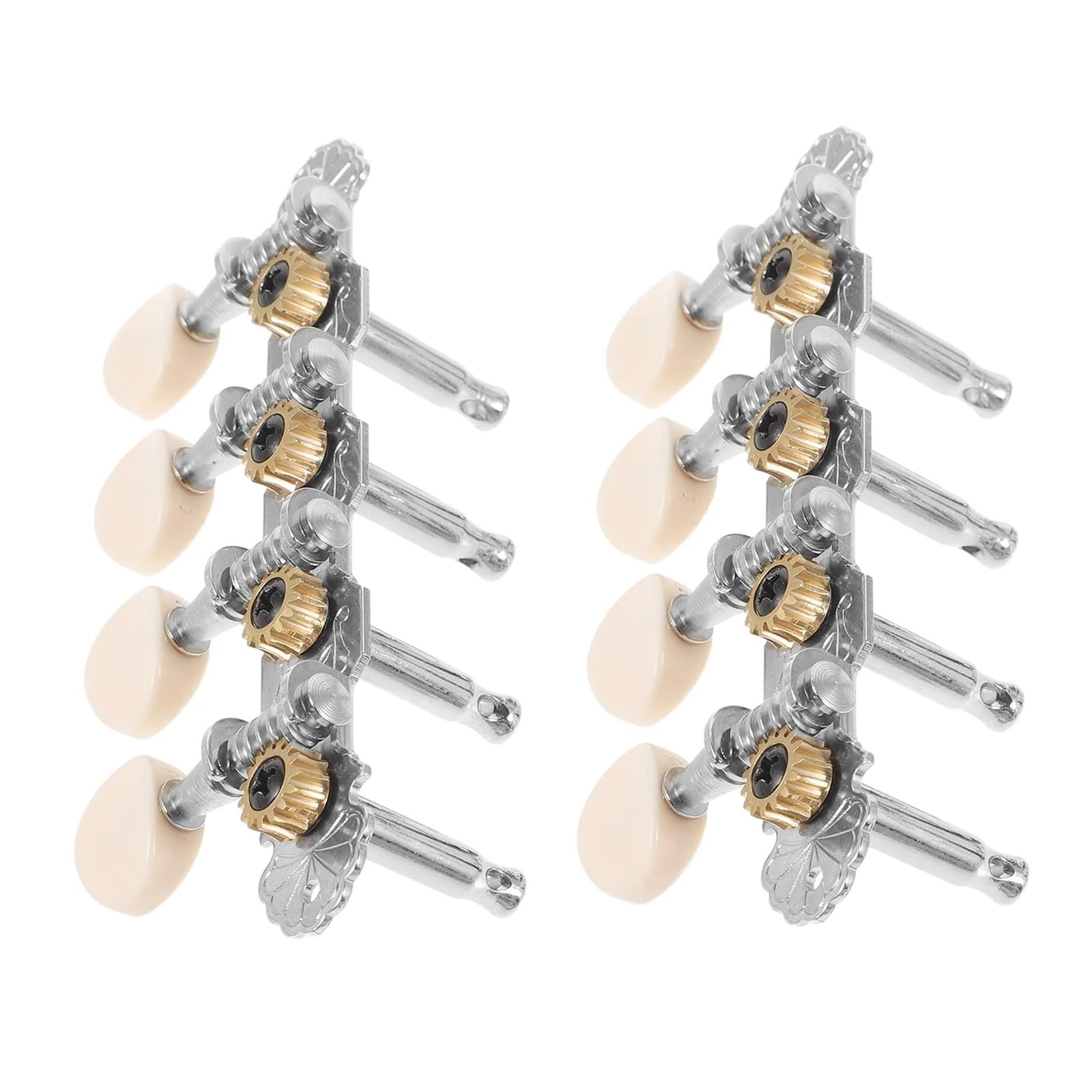 Gitarren-Tuner-Clip, Mandolinen-Tuner, Instrumentenwirbel, Ukulele, Metall, kabelloses System(Golden)