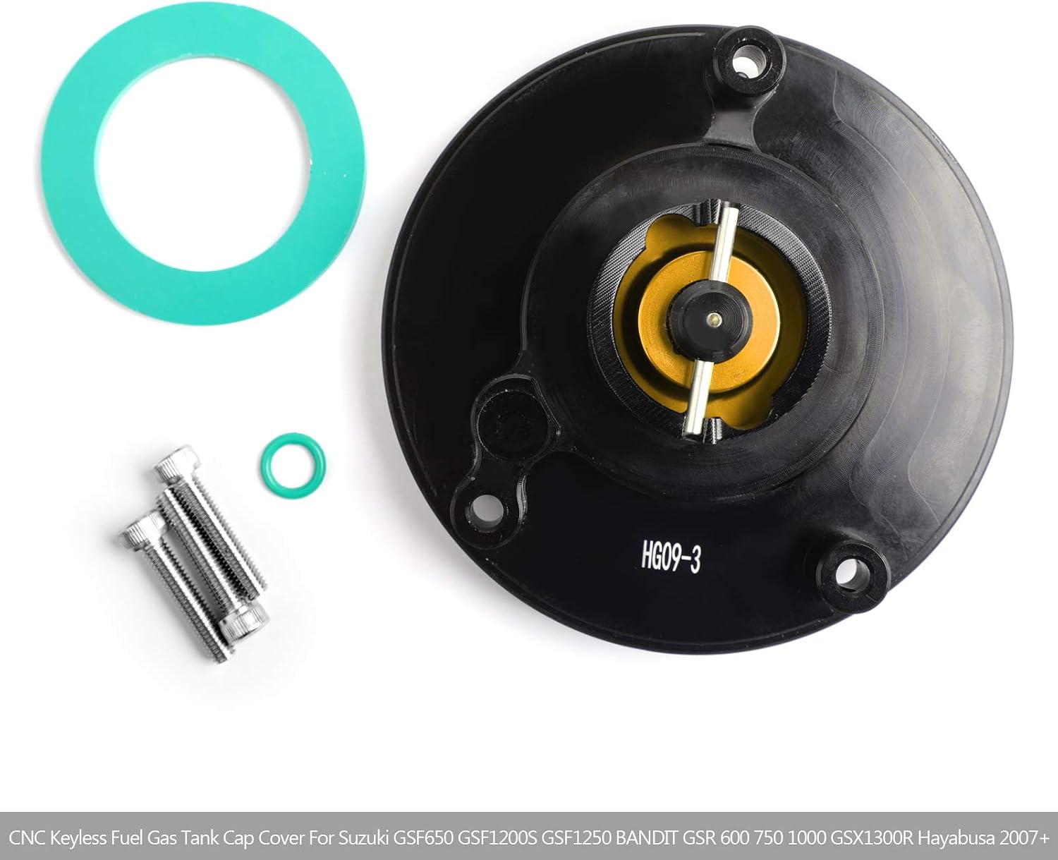 Bruce & Shark Keyless Fuel Gas Tank Cap CNC fits for Suzuki GSX1300R Hayabusa 2007+, for Suzuki GSX1250F 2009+