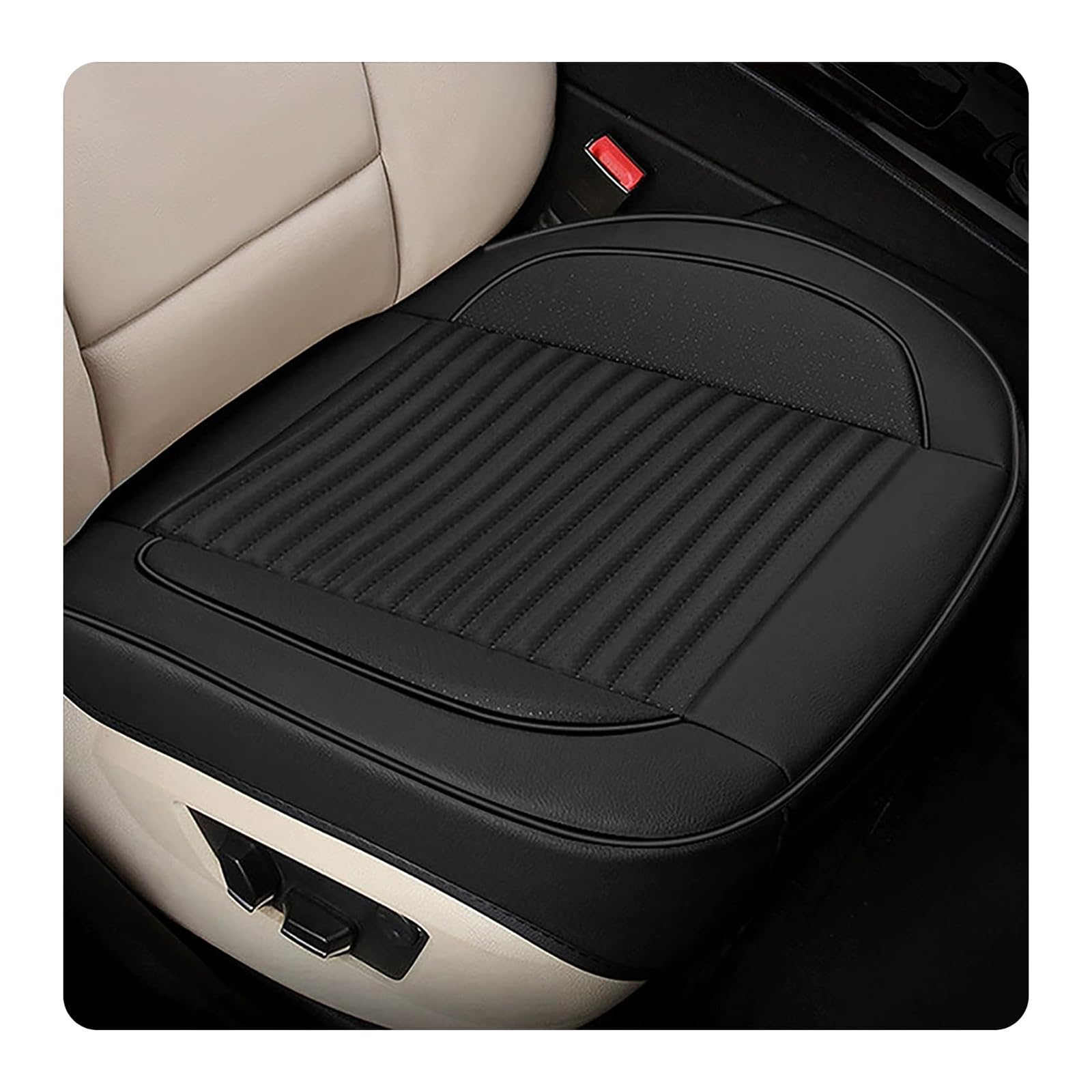 QYETRGF Car Seat Protector for Front, for Seat Tarraco/Toledo Seat Bottom with Storage Pocket, Anti-Slip Soft Seat Cushion for Driving,B