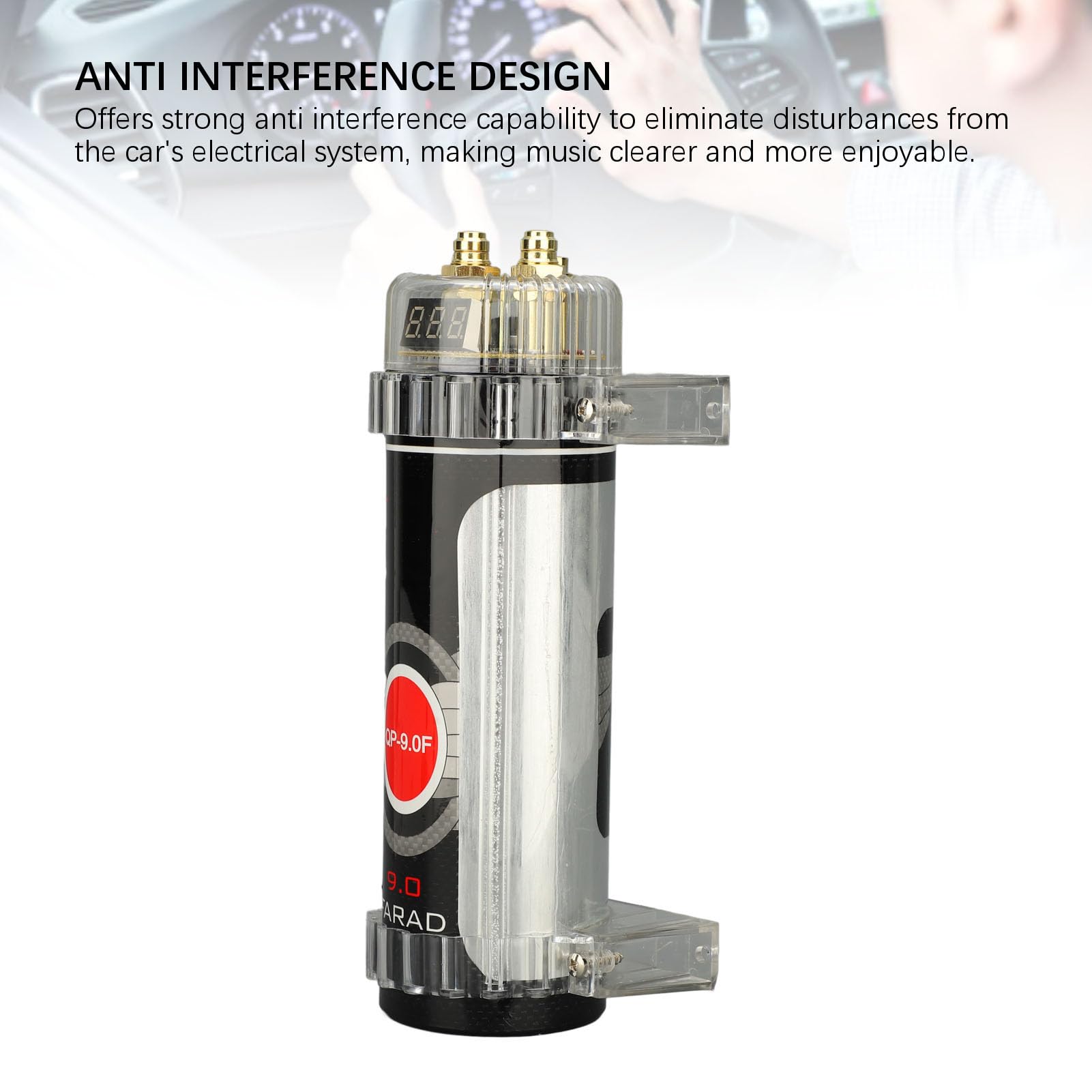 Aqxreight 9.0 Condensateur de Puissance Numérique Haute Performance Stockage d'énergie Condensateur d'amplification pour Système de Son de Voiture DC12V