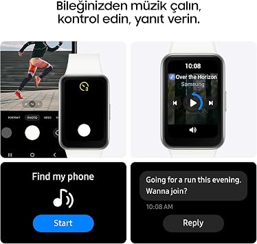 Samsung Galaxy Fit3 Akıllı Bileklik, Gümüş (Samsung Türkiye Garantili)