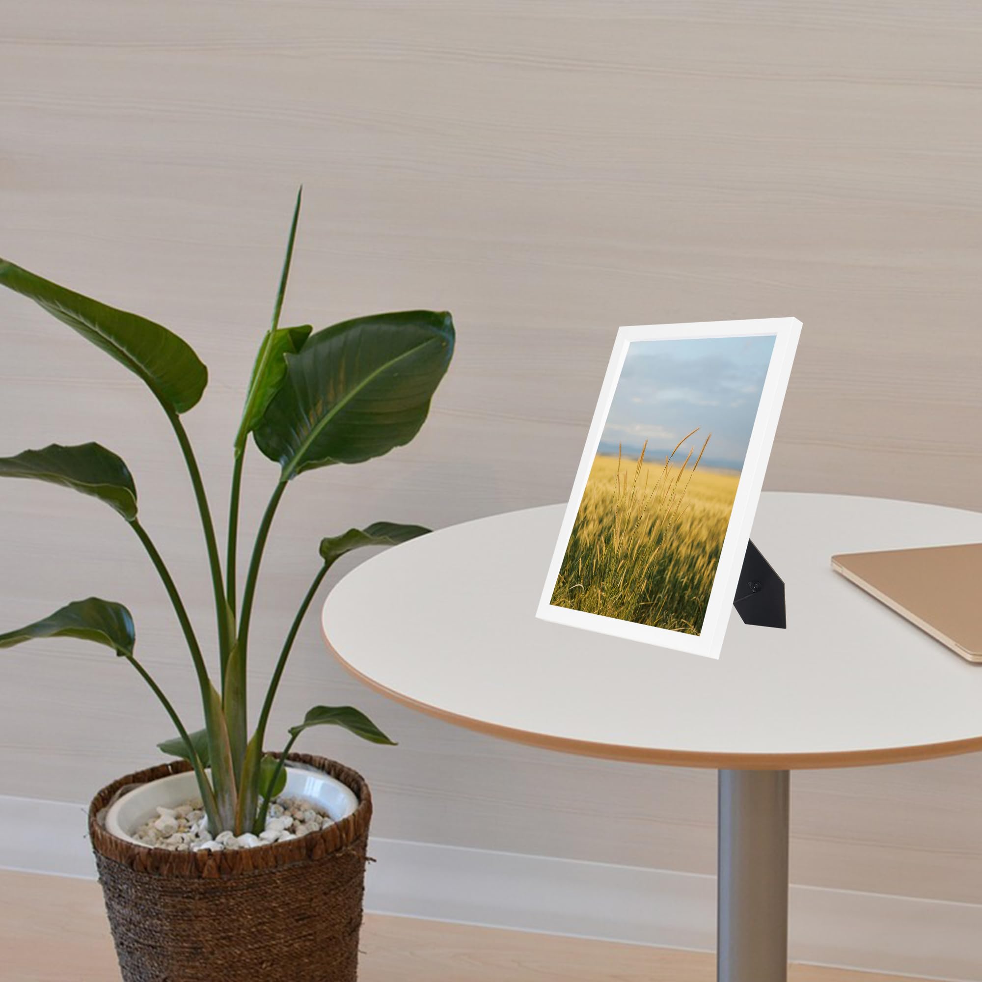 KAIWIN White 6x4 Inch Picture Frames Set of 3, with Acrylic Glass for Table Top Display and Wall Mounting Photo Frame - Image 2