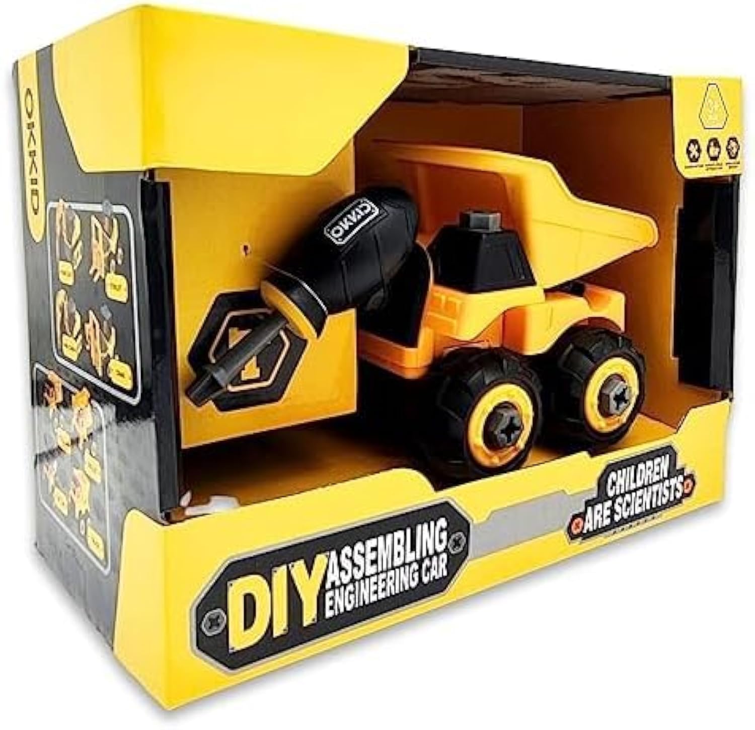 FITTO Take Apart Engineering Car Dumper Truck for Boys with Screwdriver Play Kit STEM toys for 3 Year Old