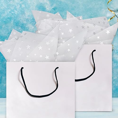 Miniatura 4 de MR FIVE Papel de seda de estrella a granel, 20 x 28 pulgadas, papel de seda de estrella para bolsas de regalo, papel de seda de estrella para