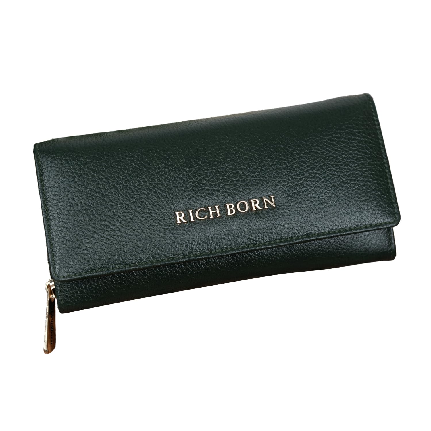 EliteEdge Women’s Genuine Leather Long Wallet | Premium Full Grain Ladies Purse with Multiple Compartments, Card Holder, Soft Leather Texture, Magnetic Closure & Made in India|Green-image-29