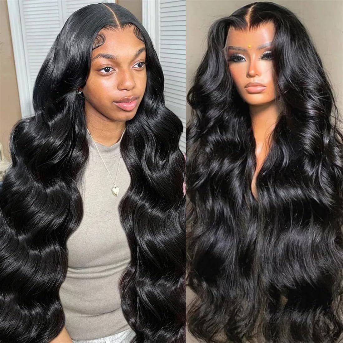 Bele 32 Inch Body Wave Lace Front Wigs Human Hair 180 Density 12A Brazilian 13x4 Lace Front Wigs Human Hair Pre Plucked HD Transparent Lace Frontal Wigs for Women