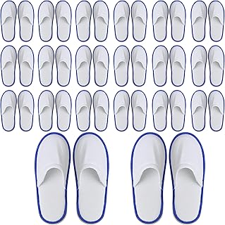 20 Pairs Disposable Slippers, Non-Slip Closed Top Slippers Unisex Reusable Home Slippers Washable Hotel Slippers Spa Slippers Fit for Hotel Travel Home Guest Bathroom Indoor