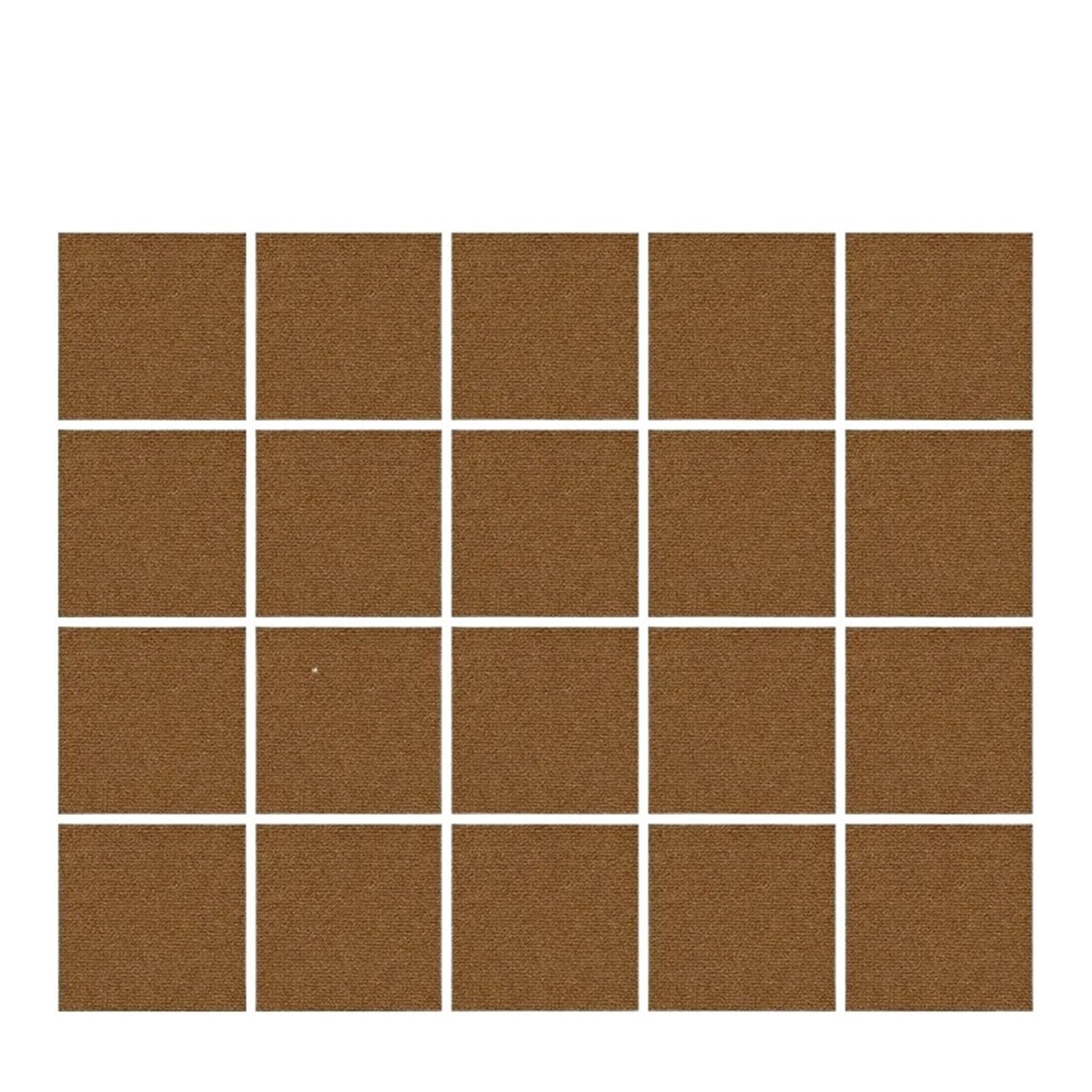 Self Adhesive Carpet 10-40PCS 30x30cm Self-Adhesive Carpet Square Peel Stick Removable Sticker Floor Mat for DIY Home Furnishing Tiles(Brown-20PCS)