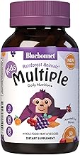 Bluebonnet Nutrition Rainforest Animalz Whole Food Based Multiple Chewable Tablets, Kids Multivitamin & Mineral, Vitamin C, D3, Iron, Gluten Free, Milk Free, Kosher, 90 Chewable Tablets, Mixed Flavors