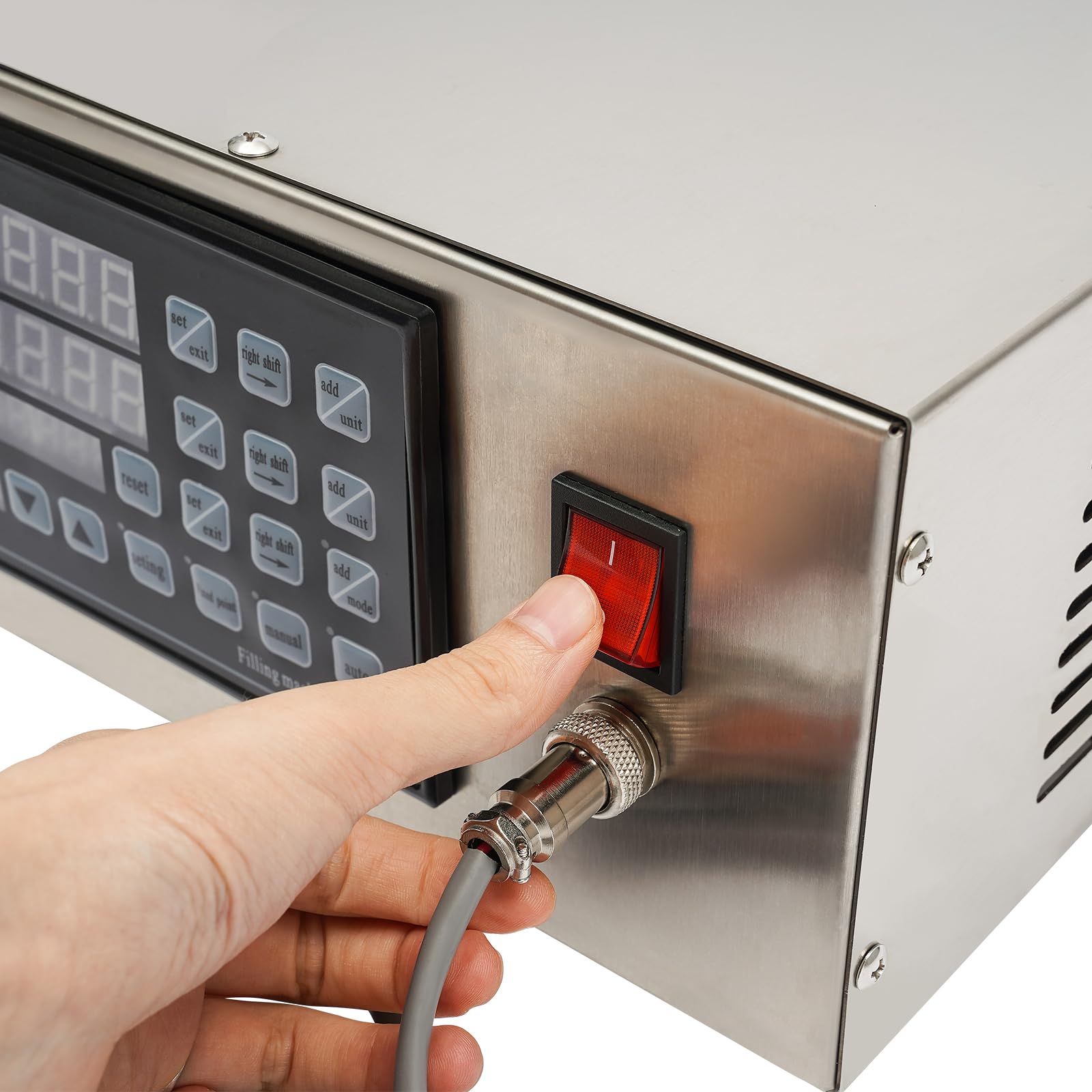 Abfüllmaschine, 50W Flüssigkeitsabfüllmaschine 1 Köpfe Flüssigkeit Abfüllmaschine Füllmaschine Digitale Steuerung 5-3500ml