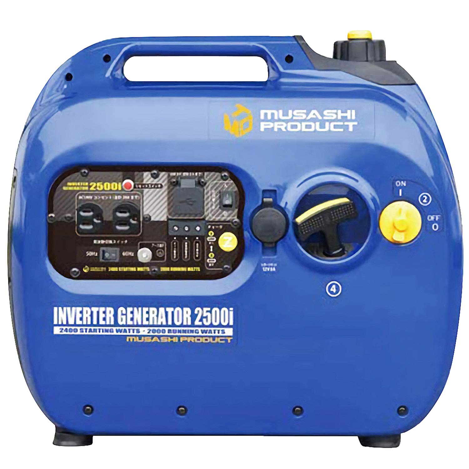 最高2400w MUSASHI インバーター発電機  GP2500I 説明書あり Amazon | MTO 2400W インバーター発電機 GP2500i 交流直流両用