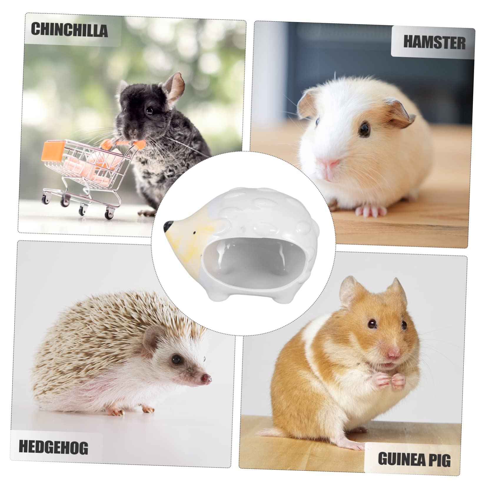 Sosoport Keramik Kühlnest für Hamster und Meerschweinchen, Großes Weiß