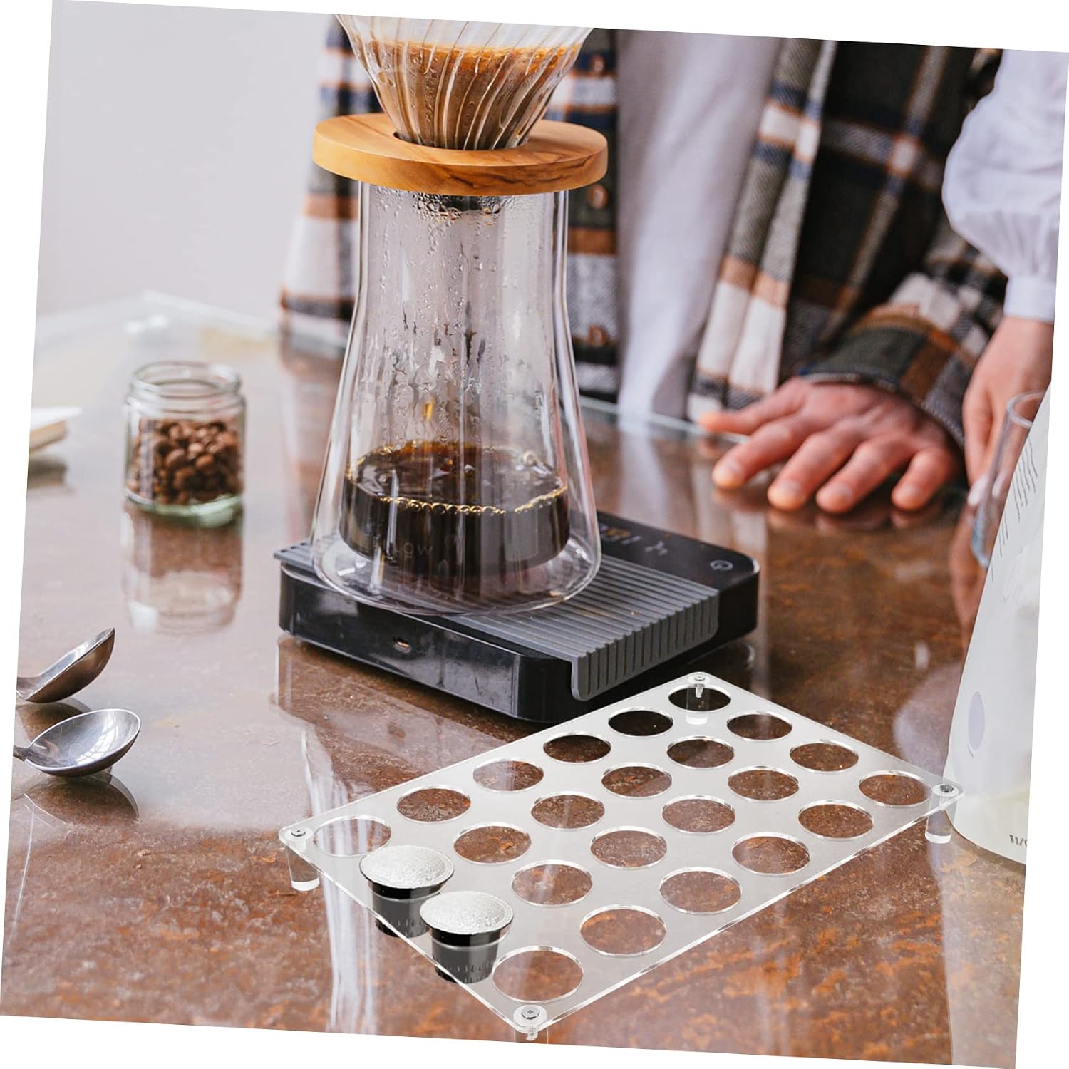 Coffee Capsule Storage Organizer 24 Slots Coffee Capsule Holder Rack Display Stand and Kitchen Use