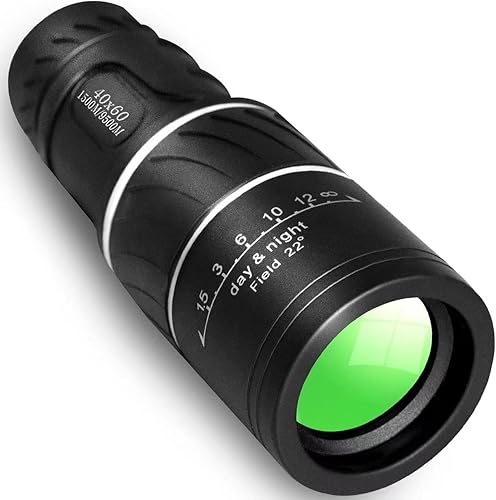 HDAJY Telescopio monocular, telescopio portátil mejorado de 40 x 60, monoculares para adultos de alta potencia, para observar estrellas, caza, HDAJY Telescopio monocular, telescopio portátil mejorado de 40 x 60, monoculares para adultos de alta potencia, para observar estrellas, caza,