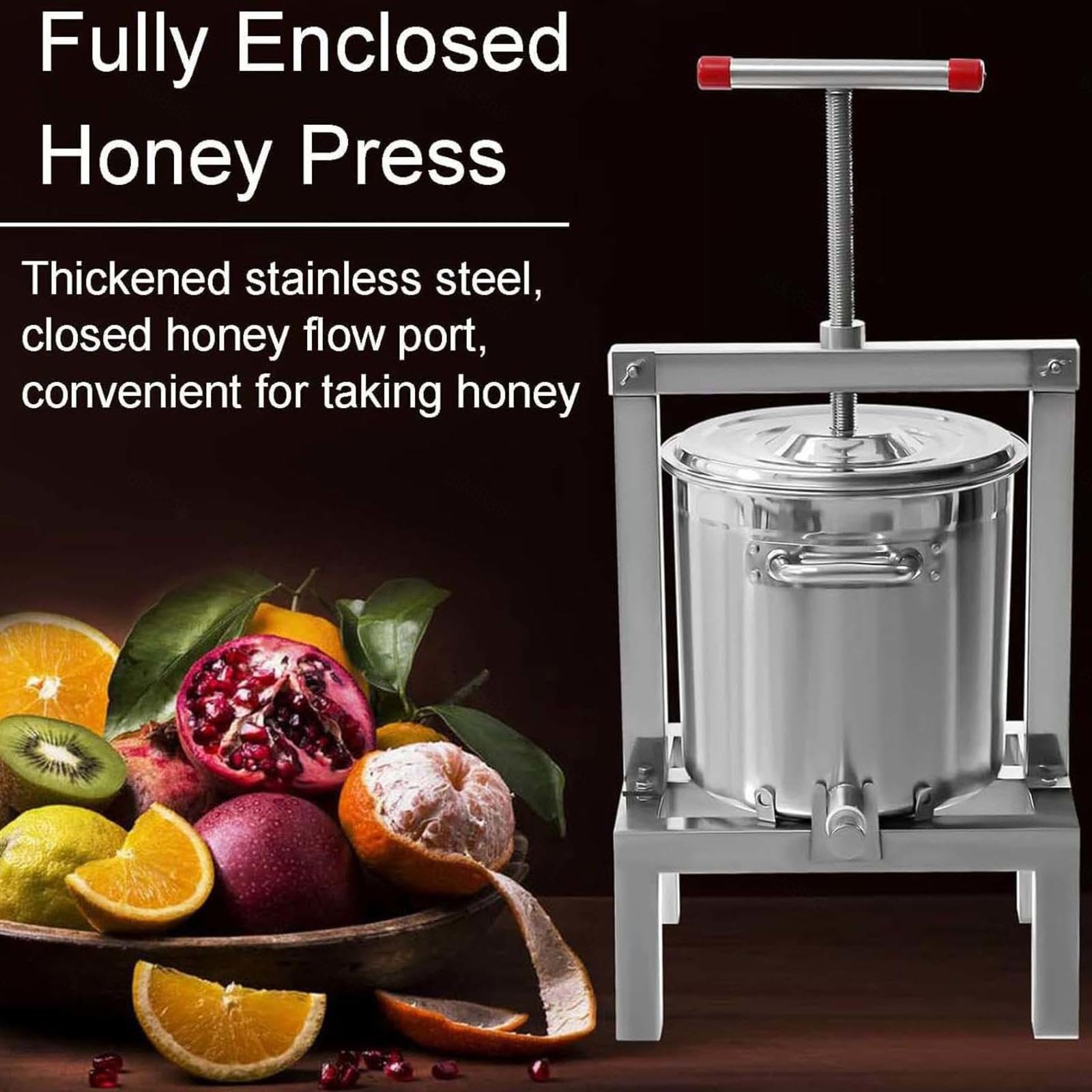 estrattore manuale per in acciaio inox Pressa Manuale per Miele in Acciaio Inox large bee honey press extractor Attrezzatura apicoltura per Uva Frutta e Verdura Uso Domestico